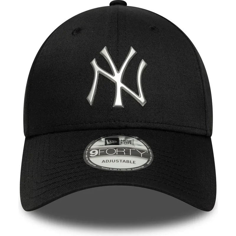 cepur-izliekta-melns-snapback-9forty-metallic-no-new-york-yankees-mlb-no-new-era