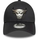casquette-courbee-grise-snapback-9forty-metallic-chicago-bulls-nba-new-era