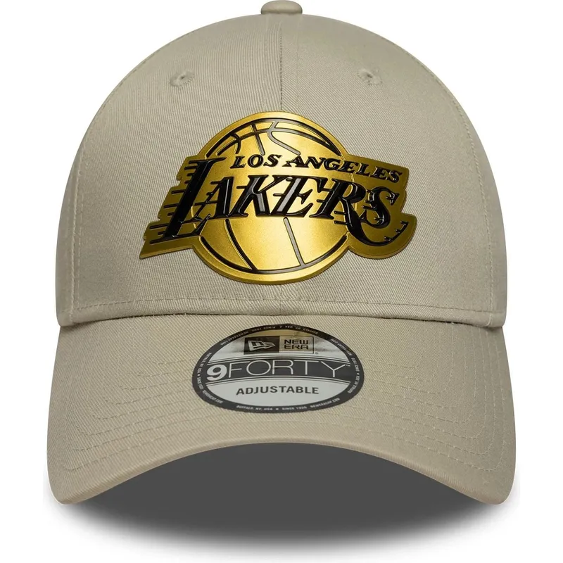 beige-bojd-keps-snapback-9forty-metallic-los-angeles-lakers-nba-fran-new-era