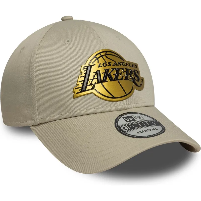 beige-bojd-keps-snapback-9forty-metallic-los-angeles-lakers-nba-fran-new-era