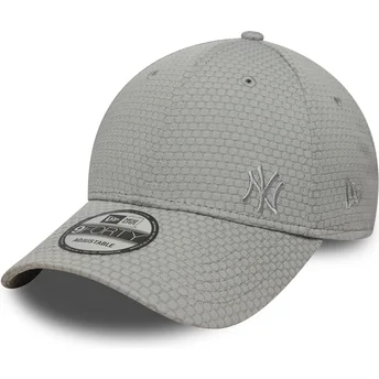 Szara czapka z daszkiem snapback z szarym logo 9FORTY Mesh Flawless New York Yankees MLB New Era