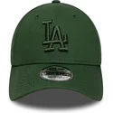 grune-verstellbare-curved-cap-mit-grunem-logo-9forty-league-essential-der-los-angeles-dodgers-mlb-von-new-era