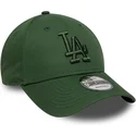 casquette-courbee-verte-ajustable-avec-logo-vert-9forty-league-essential-los-angeles-dodgers-mlb-new-era