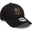 cepur-izliekta-melns-regulejams-9forty-camo-infill-no-new-york-yankees-mlb-no-new-era