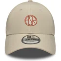 casquette-courbee-beige-ajustable-9forty-streetweear-associazione-sportiva-roma-serie-a-new-era