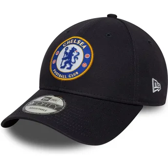 Marinblå kurvad keps snapback 9FORTY Core från Chelsea Football Club Premier League av New Era