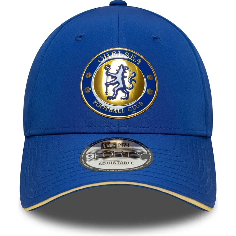 cepur-izliekta-zils-regulejama-lente-9forty-retro-no-chelsea-football-club-premier-league-no-new-era