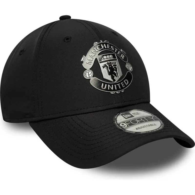 cepur-izliekta-melns-regulejams-9forty-reflective-no-manchester-united-football-club-premier-league-no-new-era