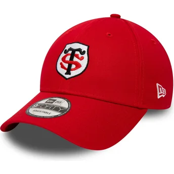 Cepur izliekta sarkans regulējama lente 9FORTY Core no Stade Toulousain Top 14 no New Era