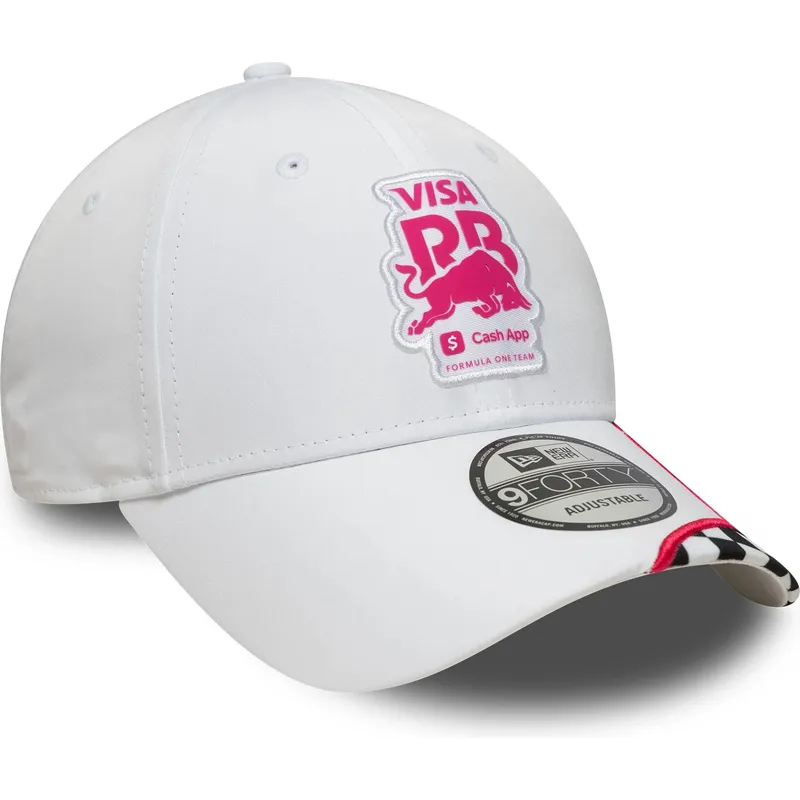 cap-izliekta-white-snapback-9forty-checkerboard-no-racing-bulls-f1-team-formula-1-no-new-era