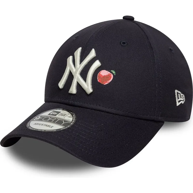 marineblaue-verstellbare-curved-cap-9forty-fruit-icon-der-new-york-yankees-mlb-von-new-era