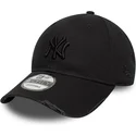 cepur-izliekta-melns-regulejams-9forty-wash-distress-no-new-york-yankees-mlb-no-new-era