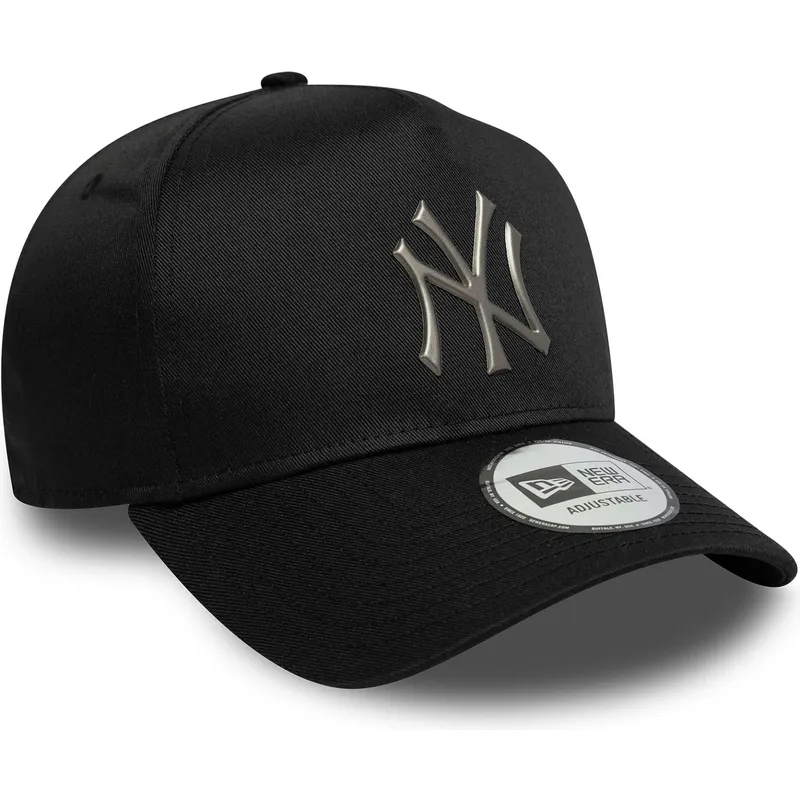 new-era-curved-brim-9forty-e-frame-metallic-new-york-yankees-mlb-black-snapback-cap