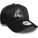 cepur-izliekta-melns-snapback-9forty-e-frame-metallic-no-los-angeles-lakers-nba-no-new-era