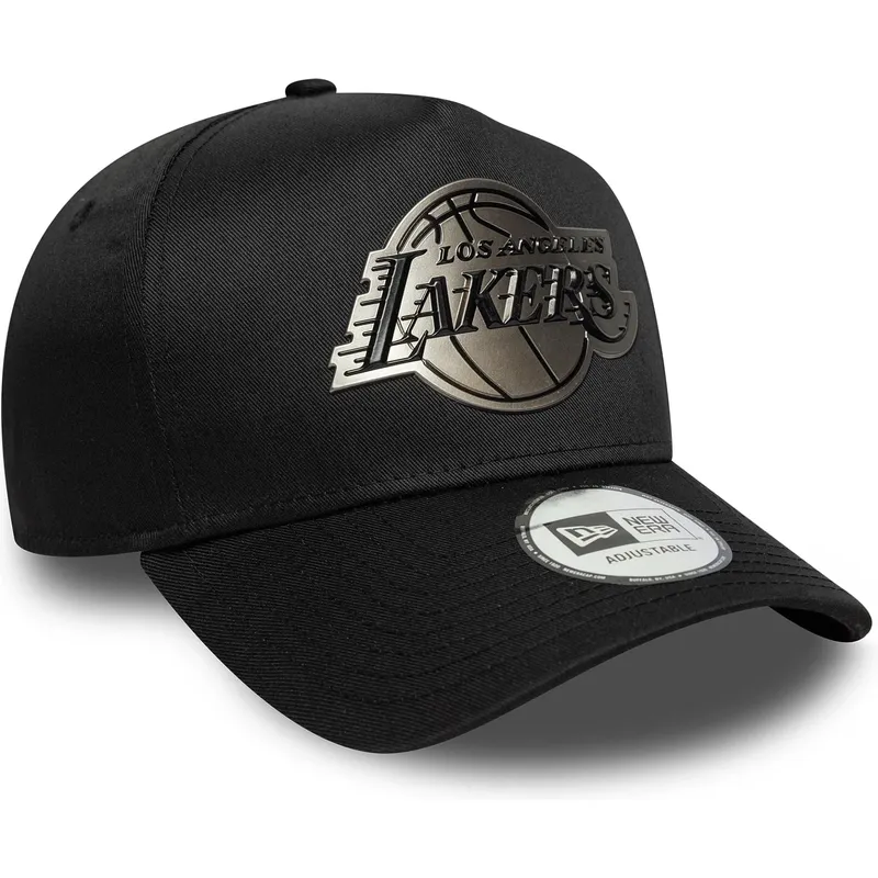 cap-izliekta-black-snapback-9forty-e-frame-metallic-no-los-angeles-lakers-nba-no-new-era