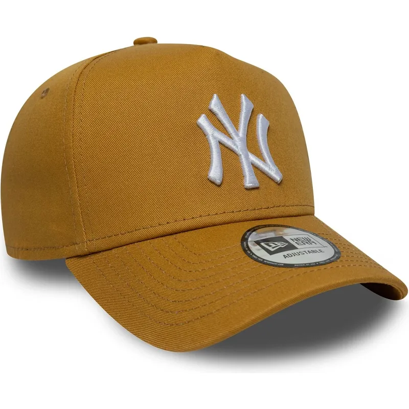 brazowa-czapka-z-daszkiem-snapback-9forty-e-frame-league-essential-new-york-yankees-mlb-new-era