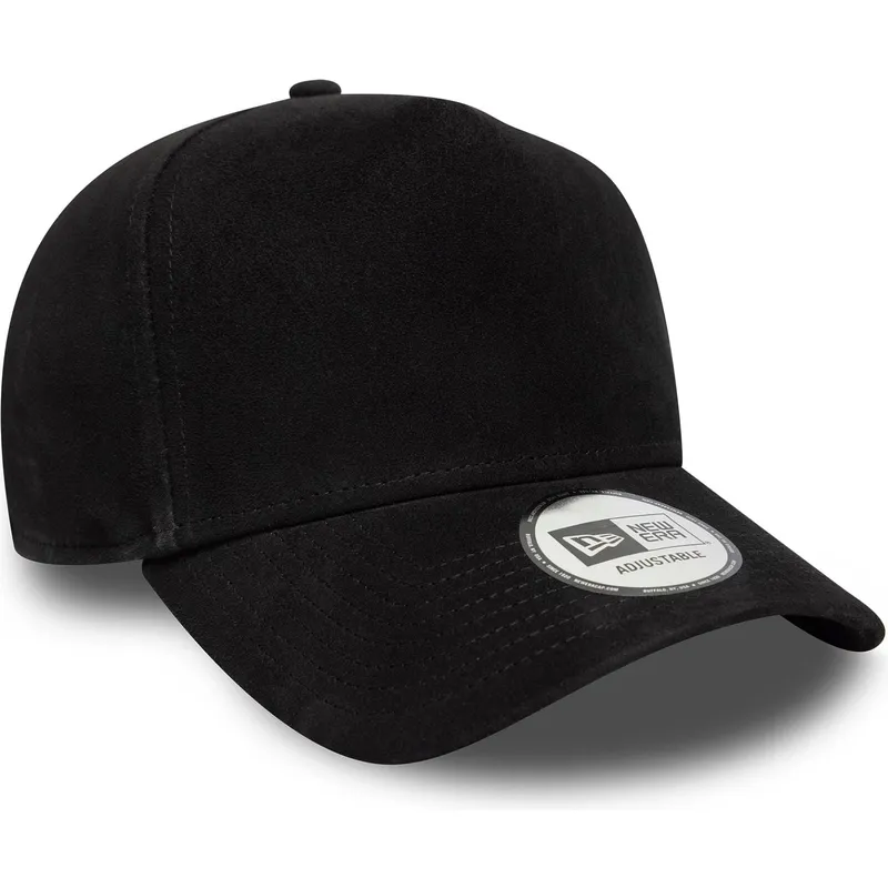 gorra-curva-negra-ajustable-9forty-e-frame-img-suede-de-new-era