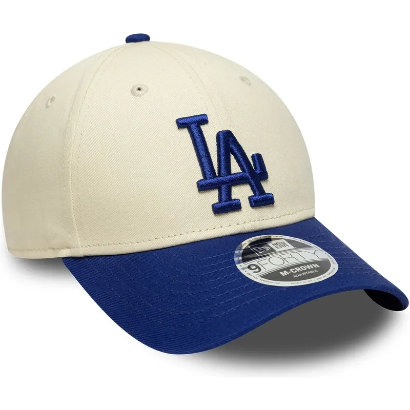 gorra-curva-beige-y-azul-snapback-9forty-m-crown-de-los-angeles-dodgers-mlb-de-new-era