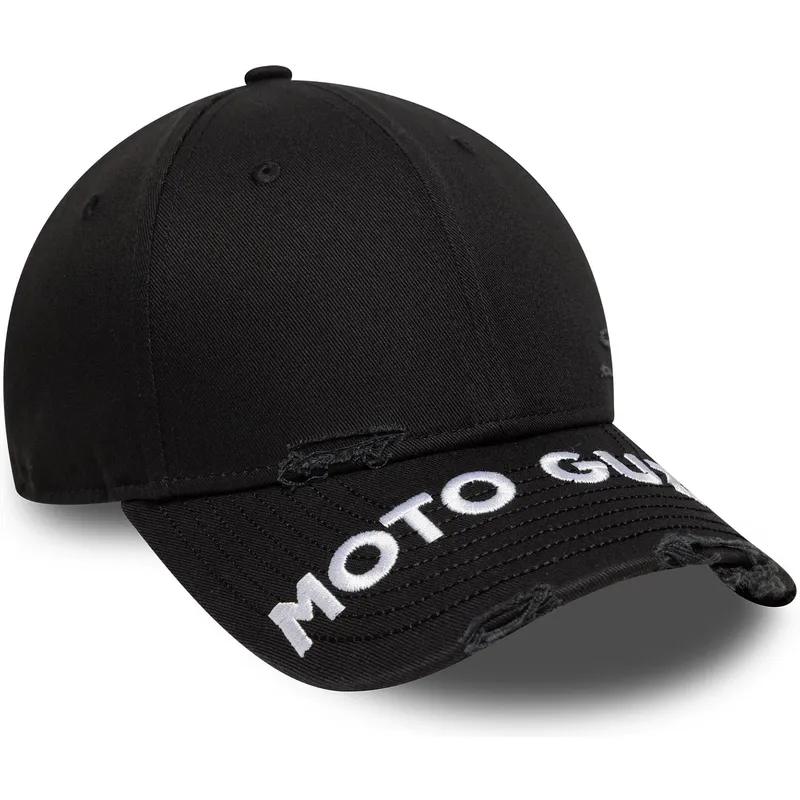gorra-curva-negra-ajustable-9forty-m-crown-distressed-de-moto-guzzi-de-new-era