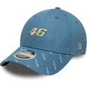 cap-izliekta-blue-snapback-9forty-m-crown-denim-no-valentino-rossi-vr46-motogp-no-new-era