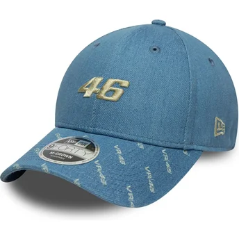 Cap izliekta blue snapback 9FORTY M-Crown Denim no Valentino Rossi VR46 MotoGP no New Era