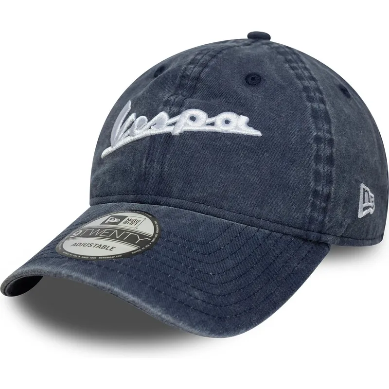 casquette-courbee-bleue-ajustable-9twenty-washed-vespa-piaggio-new-era