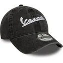 cepur-izliekta-melns-regulejams-9twenty-washed-no-vespa-piaggio-no-new-era