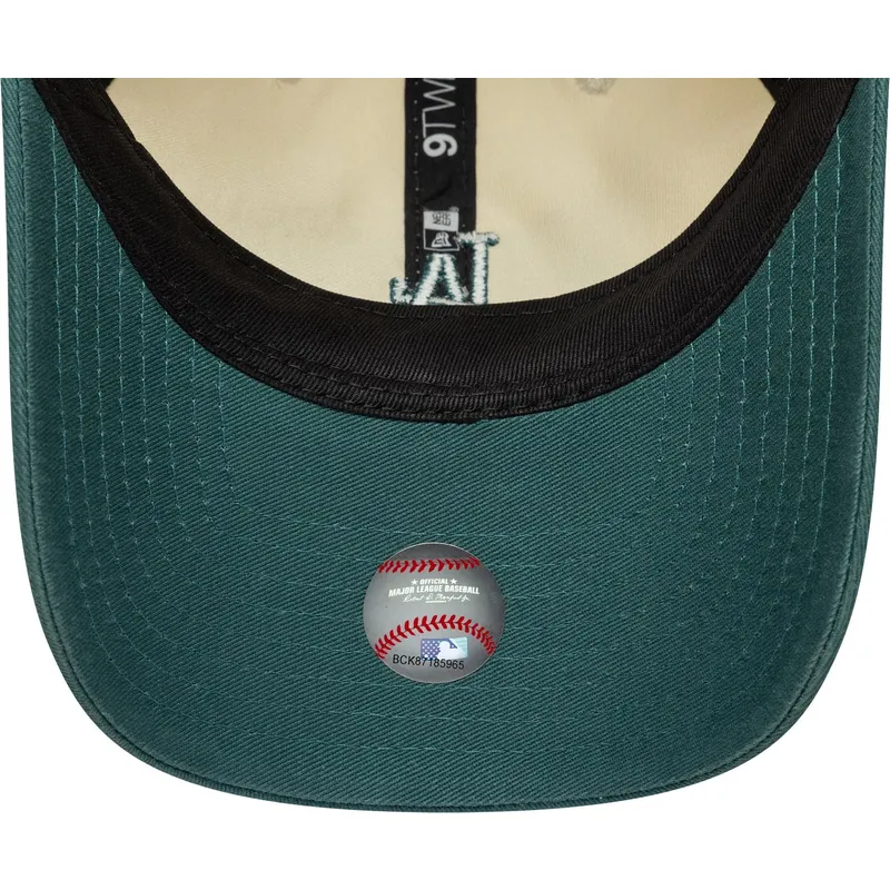 czapka-z-zakrzywionym-daszkiem-bezowo-zielona-regulowana-9twenty-mini-washed-los-angeles-dodgers-mlb-new-era