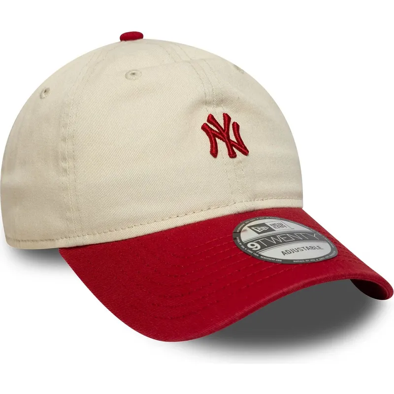 cap-izliekta-beige-adjustable-strap-9twenty-mini-washed-no-new-york-yankees-mlb-no-new-era
