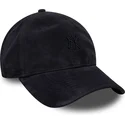granatowa-zakrzywiona-czapka-regulowana-z-granatowym-logo-9twenty-suede-new-york-yankees-mlb-new-era