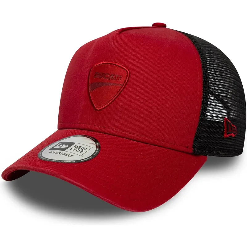 rote-trucker-cap-e-frame-seasonal-von-ducati-motor-motogp-von-new-era