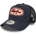 cepur-izliekta-truckeris-tumsi-zils-snapback-a-frame-oval-canvas-distress-no-new-era