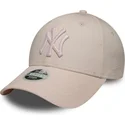 cap-izliekta-pink-adjustable-strap-9forty-metallic-no-new-york-yankees-mlb-no-new-era