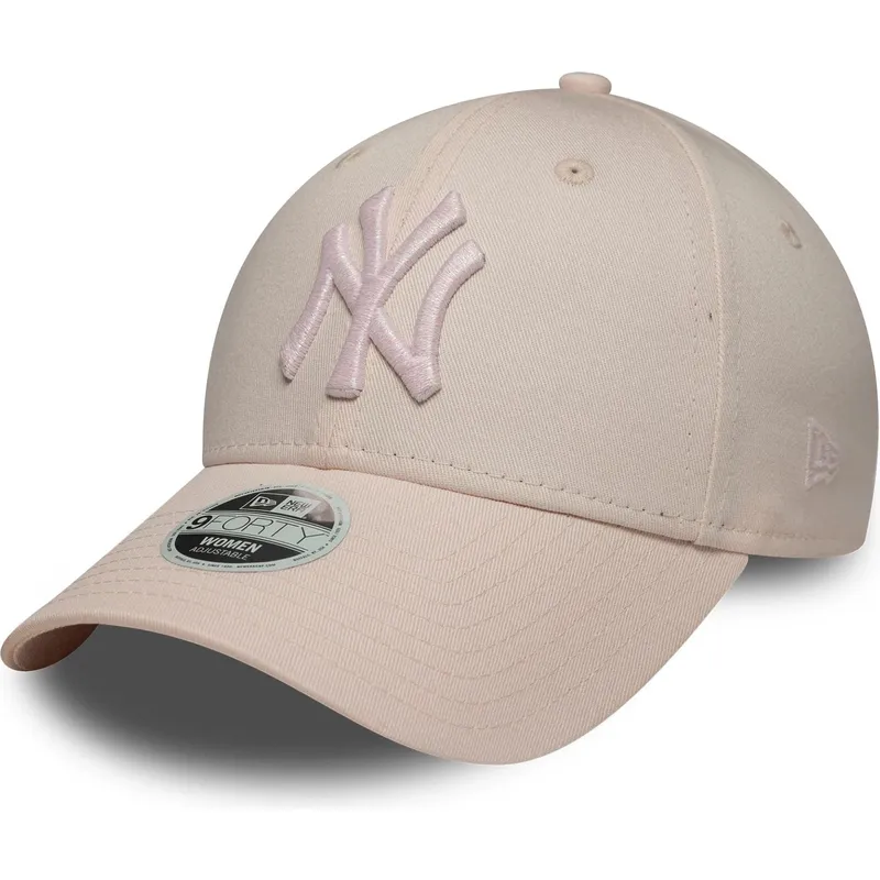 gorra-curva-rosa-ajustable-con-logo-rosa-para-mujer-9forty-metallic-logo-de-new-york-yankees-mlb-de-new-era