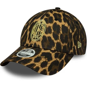 Cepur izliekta leopards regulējama lente 9FORTY no AC Milan Serie A no New Era