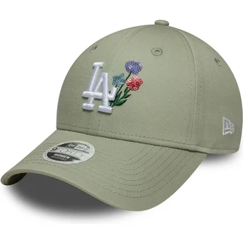 Cap izliekta green adjustable strap claro 9FORTY Floral Icon no Los Angeles Dodgers MLB no New Era