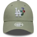 cap-izliekta-green-adjustable-strap-claro-9forty-floral-icon-no-los-angeles-dodgers-mlb-no-new-era
