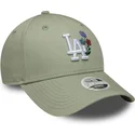 cap-izliekta-green-adjustable-strap-claro-9forty-floral-icon-no-los-angeles-dodgers-mlb-no-new-era