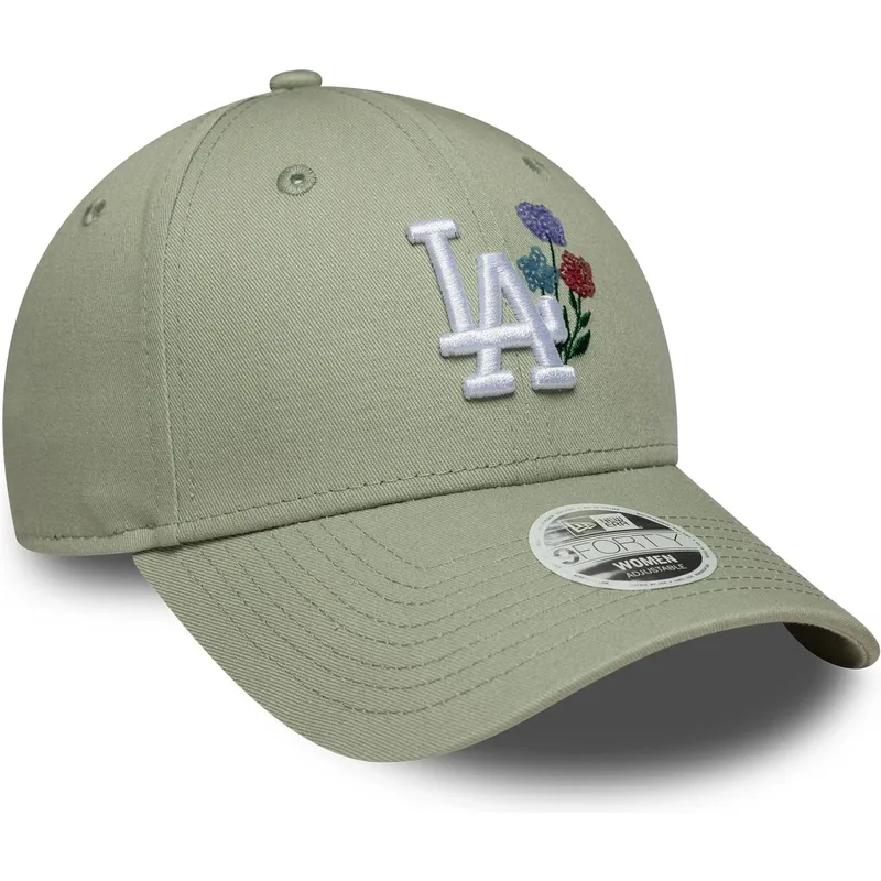 jasnozielona-regulowana-czapka-z-zakrzywionym-daszkiem-dla-kobiet-9forty-floral-icon-los-angeles-dodgers-mlb-new-era