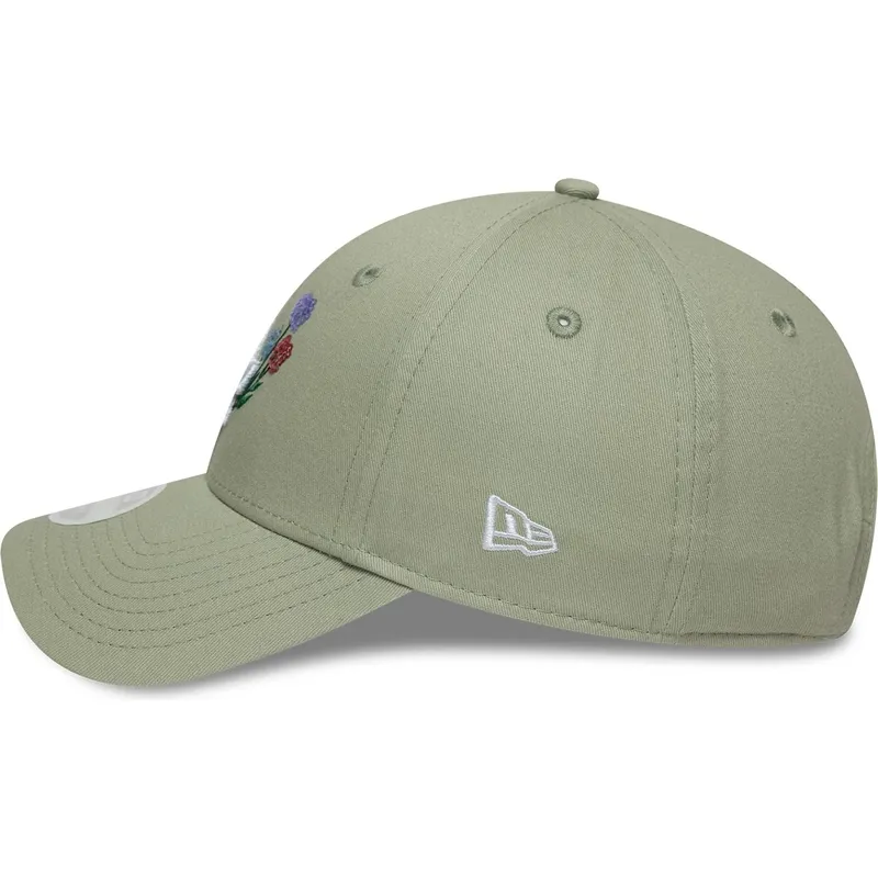 cap-izliekta-green-adjustable-strap-claro-9forty-floral-icon-no-los-angeles-dodgers-mlb-no-new-era