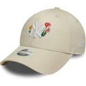 cap-izliekta-beige-adjustable-strap-9forty-floral-icon-no-new-york-yankees-mlb-no-new-era