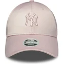 new-era-curved-brim-women-pink-logo-9forty-satin-new-york-yankees-mlb-pink-adjustable-cap