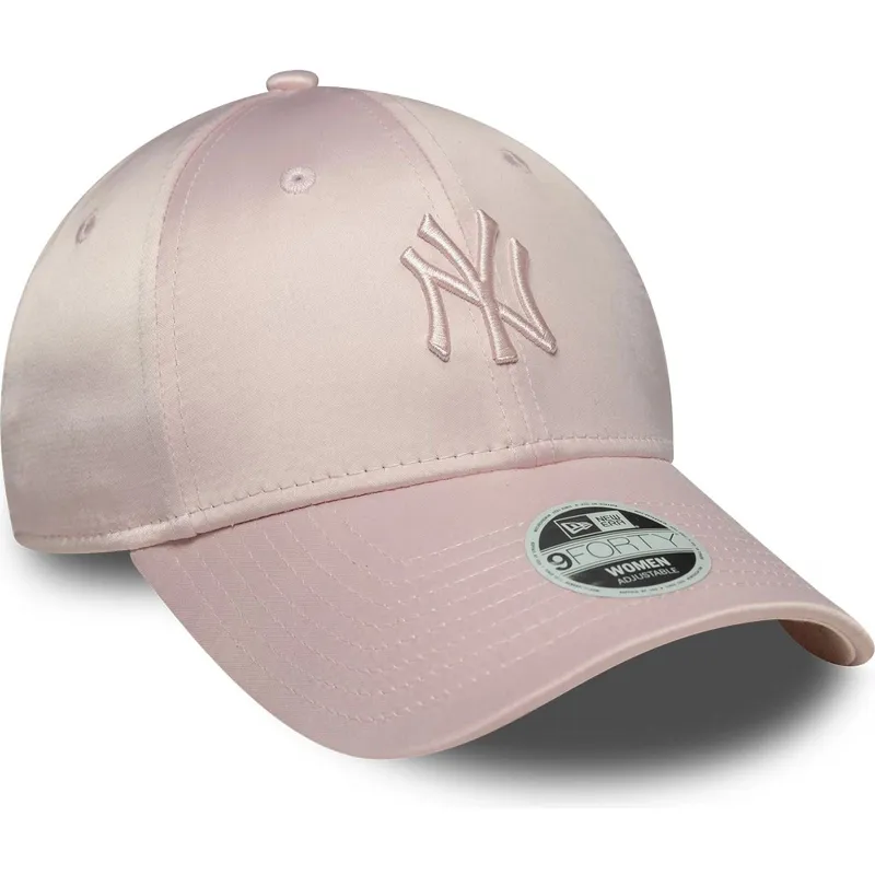 rozowa-regulowana-czapka-z-zakrzywionym-daszkiem-z-rozowym-logo-dla-kobiet-9forty-satin-new-york-yankees-mlb-new-era