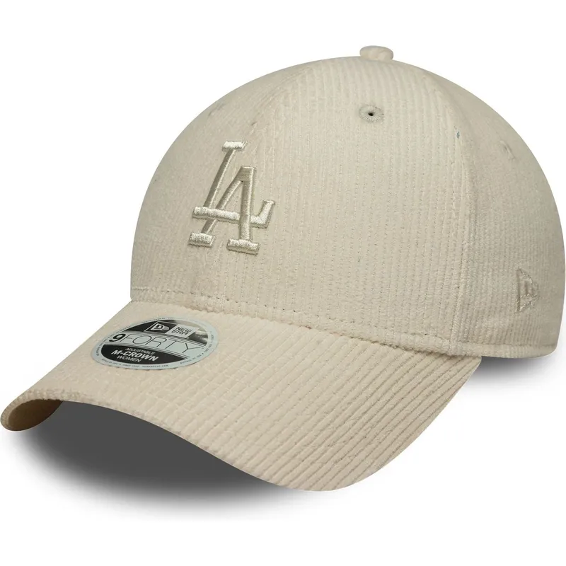 cap-izliekta-beige-adjustable-strap-9forty-m-crown-pastel-cord-no-los-angeles-dodgers-mlb-no-new-era
