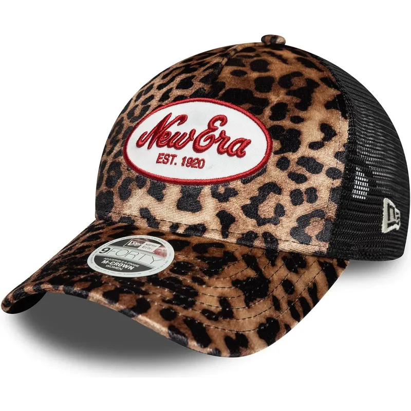 cepur-izliekta-truckeris-leopards-snapback-9forty-a-frame-m-crown-no-new-era