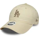 casquette-courbee-beige-ajustable-avec-logo-beige-pour-femme-9twenty-league-essential-midi-los-angeles-dodgers-mlb-new-era