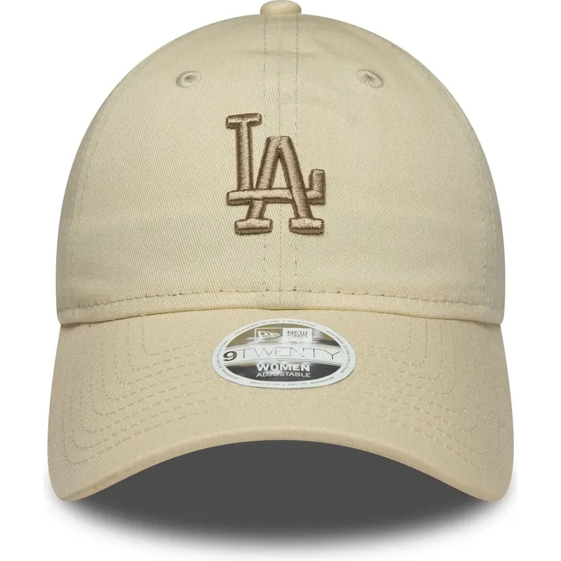 gorra-curva-beige-ajustable-con-logo-beige-para-mujer-9twenty-league-essential-midi-de-los-angeles-dodgers-mlb-de-new-era