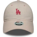 cap-izliekta-pink-adjustable-strap-9twenty-washed-mini-no-los-angeles-dodgers-mlb-no-new-era