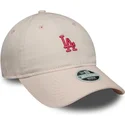 cap-izliekta-pink-adjustable-strap-9twenty-washed-mini-no-los-angeles-dodgers-mlb-no-new-era