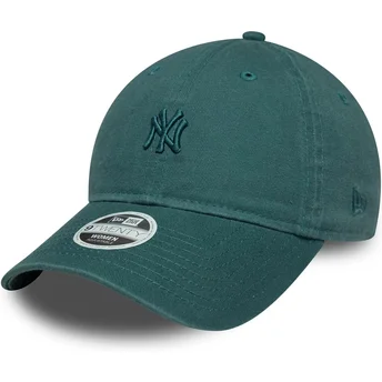 Casquette courbée verte ajustable pour femme 9TWENTY Washed Mini New York Yankees MLB New Era